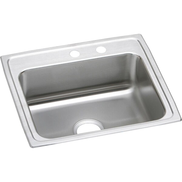 Lustertone Ss 22 X 19.5 X 7.6 Single Bowl Drop-In Sink With Quick-Clip